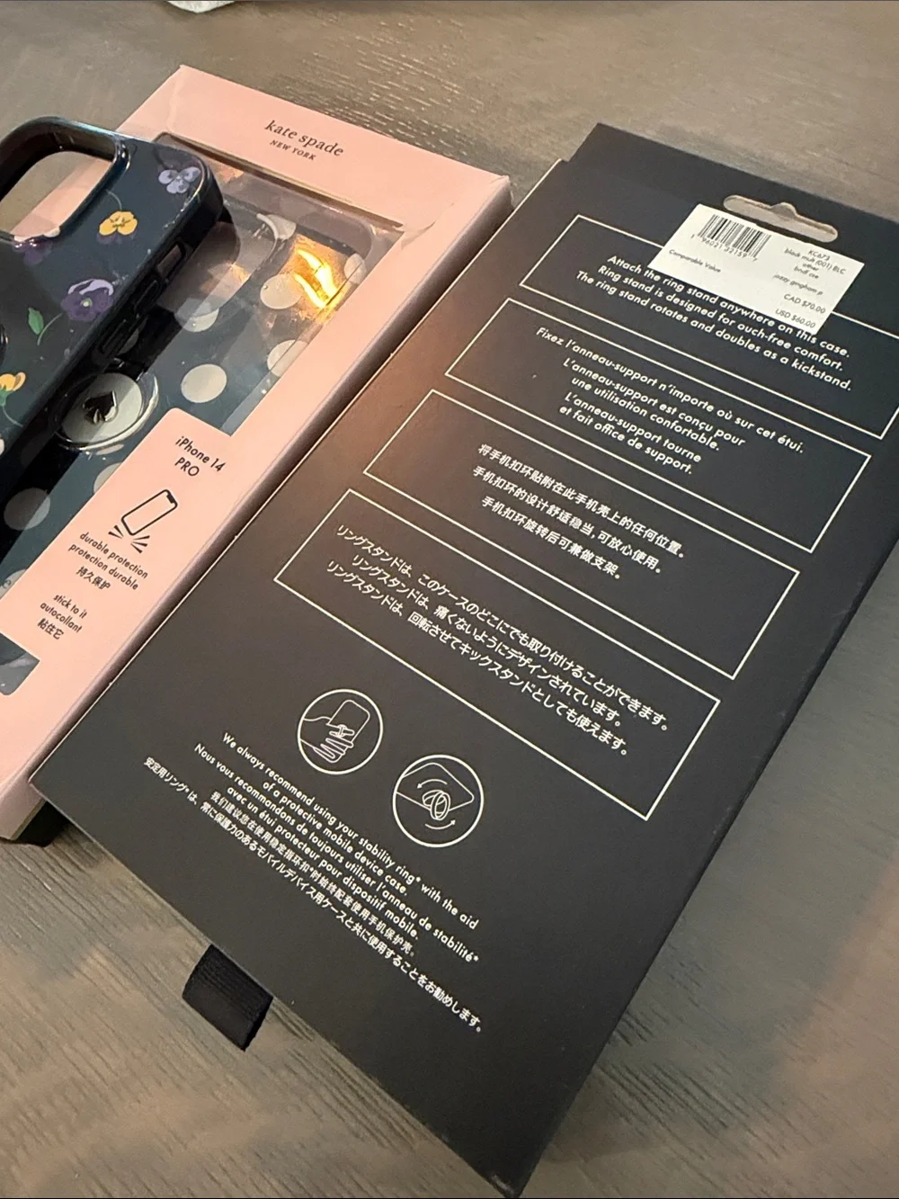Kate Spade iPhone 14 PRO Cases with Ring Holders set of three bundle